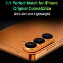 TZGZT Camera Lens Protector for Samsung Galaxy S26 / Galaxy S26 Plus, One-piece Metal Manufacturing, Unbreakable Shatterproof, Screen Protector Tempered Glass Cover Accessories, Case Friendly-Orange