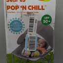 Bright Starts Pop 'N Chill Baby Chair Travel Seat, Indoor/Outdoor Use, Infant Seat with UPF 50+ Canopy, Grey, Ages 0-6 Months