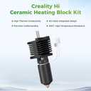 Creality Official Hi Hotend Kit, Upgrades Ceramic Heating Block Kit, Unicorn Quick Swap 3D Printer Nozzle, High Flow Extruder Heater Block, All Metal Integrated Accessories for Creality Hi Combo