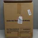 Vincona Under Bed Storage with Wheels, 2 Pack Under Bed Storage Containers with Label Holders for Clothes, Shoes and Blankets, Rolling Underbed Shoe Organizer with Cover, Beige (30.71x15.7x7.28 in)