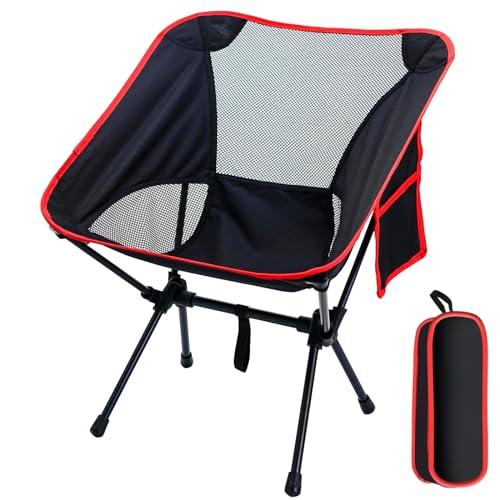 Doseno Backpacking Chair, Camping Chairs for Adults, Foldable Portable Chair for Outside Camp Sports Beach Travel Hiking