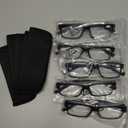 NORPERWIS Reading Glasses 5 Pairs Quality Readers Spring Hinge Glasses for Reading for Men and Women (5 Pack Black, 2.75)