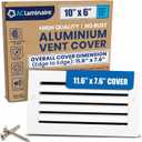 10x6 Inch (Duct Opening) Air Return Vent Cover Decorative Premium Aluminum AC Vent Cover for Ceiling & Wall, Rustproof Grille, Ideal for Home HVAC Grille, Durable & Easy to Install