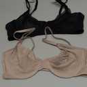 Smart & Sexy Women's Sheer Mesh Demi Underwire Bra (34C, Black Hue/Bark)