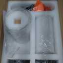 Modern Black Pendant Lights Kitchen Island 2 Pack Glass Pendant Light, 9.5in Farmhouse Clear Glass Cylinder Pendant Light Kitchen Pendant Lighting Over Island for Sink, Bathroom, Bar,Dining