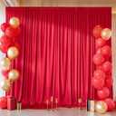 10x10ft Red Backdrop Curtains for Wedding Parties Wrinkle Free Photo Backdrop Drapes for Photography Birthday Baby Shower Soft Fabric Party Backgournd for Photoshoot 5x10ft, 2 Panels