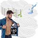 Arme Armpit Sweat Pads, 180 Pcs Wider and larger Underarm Sweat Pads for Men Hyperhidrosis, Disposable Sweat Pads for Under Arms, Sweat Free Armpit Protection for Outdoor Work Meeting (3.93L4.52W5H)
