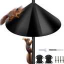 Squirrel Baffle,Pole Mount Squirrel Guard Stopper for Outdoors Bird Feeder Pole,Used for Bird Feeding Poles,(Black 19inch-1Pack)