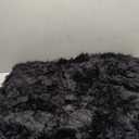 Natural Real Luxury Rabbit Fur Rug Throw Blanket Rug Patchwork Skin Fur Rug Soft Premium Quality Durable Thick Black（55in×63in)