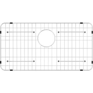 Stainless Steel Sink Grid and Protectors for Bottom of Kitchen Sink26" x 14" Inches with Rear Drain