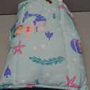 david's kids Toddler Nap Mat Set with Removable Pillow, Ultra Soft Slumber Bags for Boys Girls NeutralPerfect for Preschool, Daycare, Kids Sleeping Bags with Rollup Design, 50"x20", Mermaid