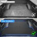 T TGBROS Truck Bed Mat for Ford F150 /F-150 Lightning 2015-2024 2025 All Weather 5.5FT Cargo Bed Liner Rear Trunk Liner for F-150 Accessories Black Non-Slip