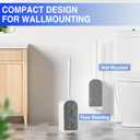 Toilet Brush and Holder 2 Set, Wall Mounted Toilet Bowl Brush with Hideaway Caddy, Toilet Cleaner Brush Built-in Drip Tray, Toilet Scrubber Brush Bathroom Decor, White RV Bathroom Accessories