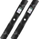 GICOOL GX22151 GY20850 Mower Blades Compatible with John Deere D110, D130, D100, D105, D125, S100, E100, LA105, LA115, LA125 Lawn Tractors, 2-Pack