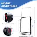Magnetic Dry Erase Board with Stand, 40"x24" Double Sided U Stand White Board, Height Adjustable Flip Chart Easel, Portable Foldable Whiteboard for Home Office Restaurant