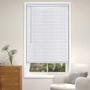 LazBlinds Cordless White 1" Room Darkening Vinyl Mini Blinds, 24" W X 48" H Horizontal Window Blinds for Home, Cordless Shades for Indoor Windows