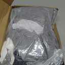 Huukeay 3 Pack Men's 3/ 4 Sleeve Shirts Crew Neck Baseball T Shirts Moisture Wicking Athletic Tops(Dark Grey/ Black, Light Grey/ Dark Grey, White/ Light Grey, 4X-Large)