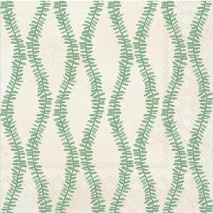 IHR Ideal Home Range Party Napkins Disposable 3-Ply Paper Lunch Napkin Pack, 13X13 Inches, Leaf And Stem (Green)