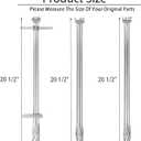 67557 Grill Burner Tubes for Weber Summit 460 470 Gas Grills, Grill Replacement Parts for Weber Summit Pipe Burner Tubes, 6 Pack