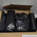 Aluf Plastics RCM-3858XXX 55-60 Gallon 2.0 MIL (eq) Black Heavy Duty Trash Can Liners - 38" x 58" - Pack of 100 - For Contractor, Industrial, Commercial