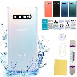 UooFide Compatible for Samsung Galaxy S10+ Replacement Back Glass Cover 6.4-Inches SM-G975 All Carriers with Installation Manual + Repair Tool Kit (Prism White)