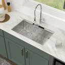 Logmey 30 Inch Undermount Kitchen Sink Workstation-30x19 16 Gauge T304 Stainless Steel Ledge Sink Single Bowl Under Counter Basin with Accessories