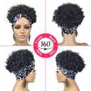 Afro Puff Headband Wig for Black Women Natural Black Kinky Curly Put-On & Go Afro Headband Wig, Easy Wear, Stylish Protective Afro Wigs