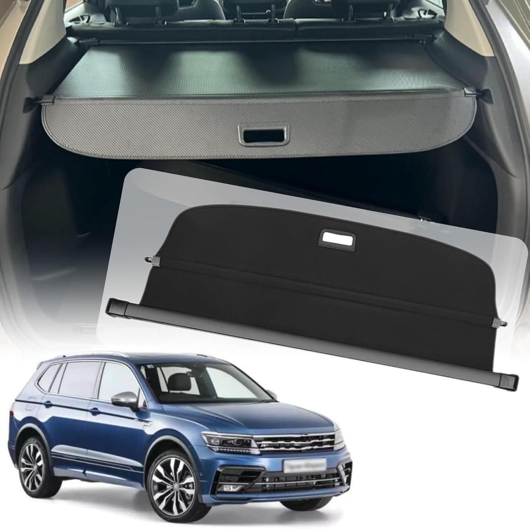 Cargo Cover fit for VW Volkswagen Tiguan 2018 2019 2020 2021 2022 2023 2024 for Retractable Trunk Rear Security Cover Shielding Shade (2018-2024 VW Tiguan)