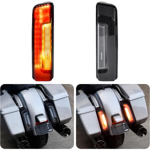 Rear Fender Light Saddlebag Side Light for Road Glide Street Glide 2024, Smoked Auxiliary LED Run Brake Turn Lamps Lights for Harley Road Glide Street Glide 2024-2025 & CVO 2023-2025