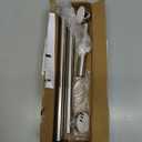 Shower Curtain Rod, 1" Diameter Heavy Duty Tension Shower Rod, Non Slip Adjustable 28-46 inch No Drilling Shower Curtain Rods Spring Tension For Bathroom, Shower Stall, No Rust, Silver