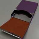 MaxGear Business Card Holder, PU Leather & Stainless Steel Business Card Case for Men or Women, Slim Name Cards Holder RFID Blocking Credit Cards Carrier with Magnetic Closure, Purple