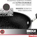 Starfrit The Rock Classic 11" (28cm) Non-Stick Deep Fry Pan with Helper Handle - Durable Forged Aluminum - Oven Safe - PFOA Free - Easy to Clean