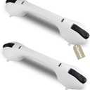Shower Grab Bar 2 PCS Suction Grab Bars for Bathtubs and Showers, Shower Handle Removable Shower Handrails for Kids, Bathroom Safety Grip Waterproof(White)