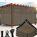 90% Sun Shade Cloth with Gromments, 0 6' X 1 0' Pergola Shade Cover Canopy, UV Protection Mesh Tarp Sun Screens for Outdoor Patio Garden Gazbos Porch Courtyard, Mocha