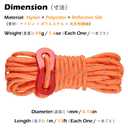 TRIWONDER Aluminum Tent Stakes Pegs & Reflective Guylines with Tent Cord Tensioners for Camping, Hiking, Backpacking (Orange)