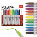 Sharpie Pack of 12 Permanent Markers Fine Tip Multicolored, Pack of 2
