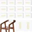 Buryeah Reserved Chair Signs Church Pew Reserved Sign Seating Placeholder with Printed Words for Weddings Parties Celebrations Receptions Church or Event, White, Gold, 12 Pcs 