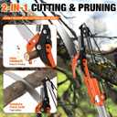 LAANPOLE 26FT Reach Tree Trimmer, Manual Pole Saw with 5-20FT Extension Pole, Tree Pruner Extendable for High Tree Branch Trimming Pruning Cutting