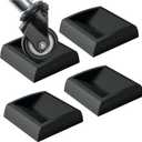 WELLGO Bed Stoppers & Furniture Cups 4pack 2"x2" - Premium Silicone Casters Furniture Wheel Stoppers fit All Wheels of Furniture, Sofa Bed Chairs-Made up of Solid Silicone Prevents Scratches