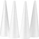 YURN Craft 4 Pack Foam Cones for Crafts 4.6x15.35 in