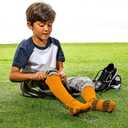 2 x Franklin Sports Youth Baseball + Softball Socks - Baseball + Softball Knee Socks for Kids - Boys + Girls Tall Sports Socks (Orange)
