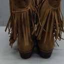 DREAM PAIRS Girls Cowboy Boots with Tassel Fringe Cowgirl Boots Kids Western Boots Stylish & Comfortable (5 Big Kid, Brown)