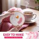 10PCS Punch Needle Coaster Kit, for Beginners, Children and Adultspunch Needle Embroidery Kit, Includes Pattern, Tools, Yarn, Hoop, Instructions