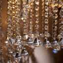 IndianShelf Clear Glass Ornaments- 10 Piece- Teardrop Christmas Hanging Crystals for Centerpieces- Crystal Chandelier Drop- Drop 2.75Inch (Prism + Beads)