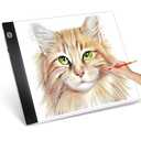 Guiseapue A4 Diamond Art Light Board, Ultra-Thin Light Pad for Painting, Light Table Tracing Light Box for Drawing, Tattoo, Weeding Vinyl, Sketching, Painting Accessories Gifts for Her, Kids, Him