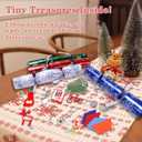 12 Pack Christmas No Snap Party Table Favor Decorations Christmas Poppers Crackers with Snowflake Design, with Party Hat, Joke & Surprise Toys Inside, for Xmas Seasonal Holiday Dinner Traditions (Green)