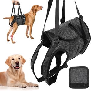 Help Em Up Harness for Dogs - Adjustable Dog Lift Harness & Dog Sling Support for Hind Legs, Senior & Recovering Pets (XL, Dark Gray)