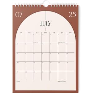 Karto Wall Calendar 2025-2026 - Vertical 8.5x11 inch July 2025 to December 2026 - Boost Your Productivity and Easy Planning with the Aesthetic Monthly Calendar - Boho Color (Medium)