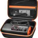 Case Compatible with WARWOLF/for Skight/for LOLSSA/for Teffim/for Hafuloky/for Frarome Tire Inflator Portable Air Compressor, Car Air Pump Storage Holder for Air Tube & Accessories (Box Only) - Black