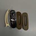 5 Pcs Flat Hair Clips, Medium Lay Flat Claw Clips for Women Girls,Strong Hold Non-slip Matte Hair Claws for Thick Thin Hair(Classic) (Black+Dark Brown+Brown+Beige+White)